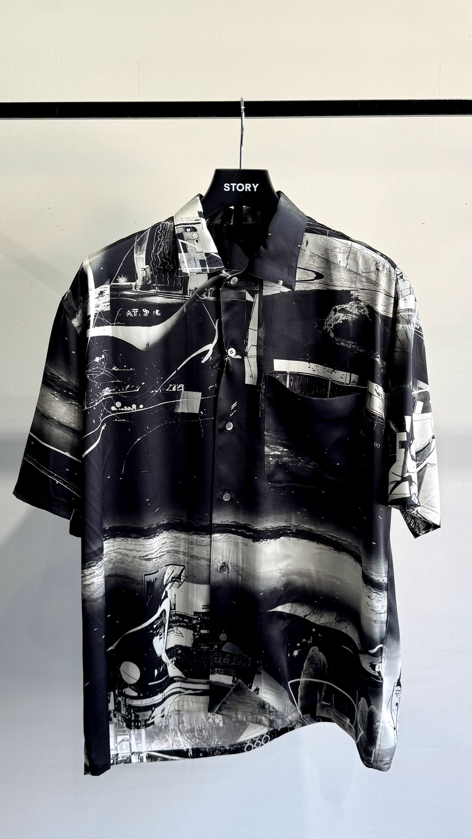 【26SS】佃弘樹 グラフィック シャツ / × HIROKI TSUKUDA GRAPHIC SHIRT / ブラック