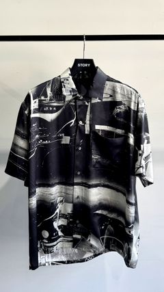 【26SS】佃弘樹 グラフィック シャツ / × HIROKI TSUKUDA GRAPHIC SHIRT / ブラック