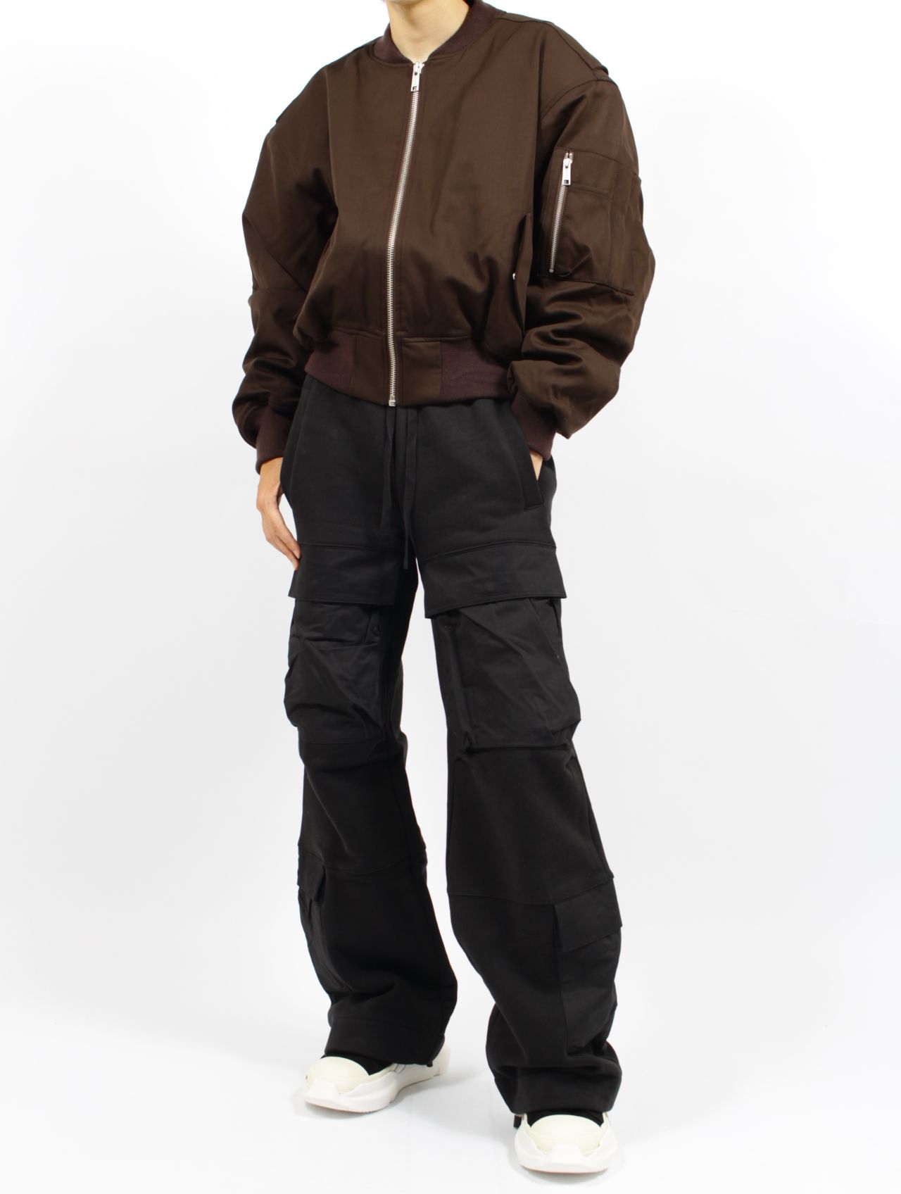 【25AW】クロップド ボンバージャケット / CROPPED BROAD BOMBER / SUITING DARK BROWN(ダークブラウン)