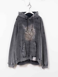 【25SS】ブリーチド フーディー / BLEACHED HOODIE / ブラック