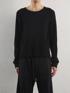 【24AW】ワッフル サーマル ロングスリーブ Tシャツ / WAFFLE THERMAL LONG SLEEVE T-SHIRT / BLACK(ブラック)