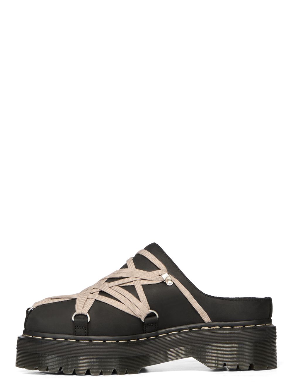 【26AW】Dr.Martens コラボレーション クアッド ソール メガレース ミュール / QUAD SOLE MEGALACE MULE / ブラック