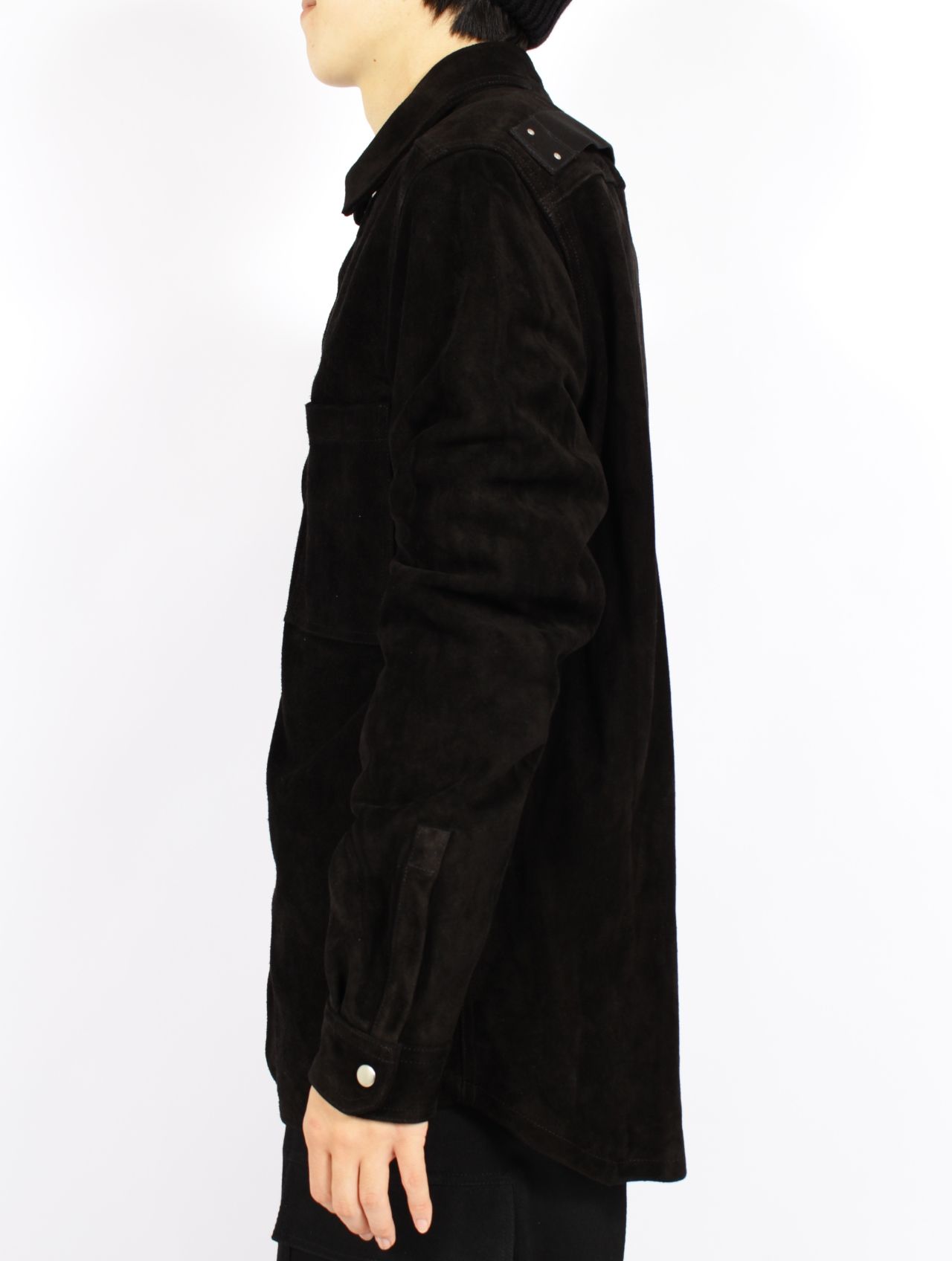 【25AW】レザー アウターシャツ / OUTERSHIRT / ブラック