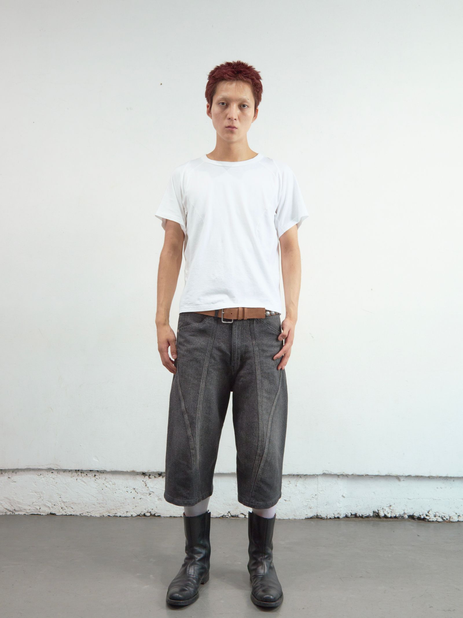 【26SS】 パネルド ハーフスリーブ Tシャツ / PANELLED HALF SLEEVE T-SHIRT / WHITE (ホワイト)