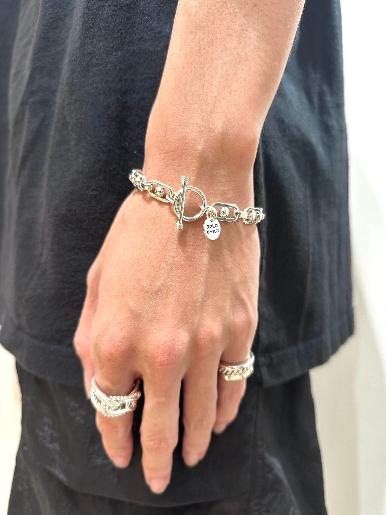 xolo ブレスレット 925 XOLO - ボール リンク ブレスレット / BALL LINK BRACELET -8mm