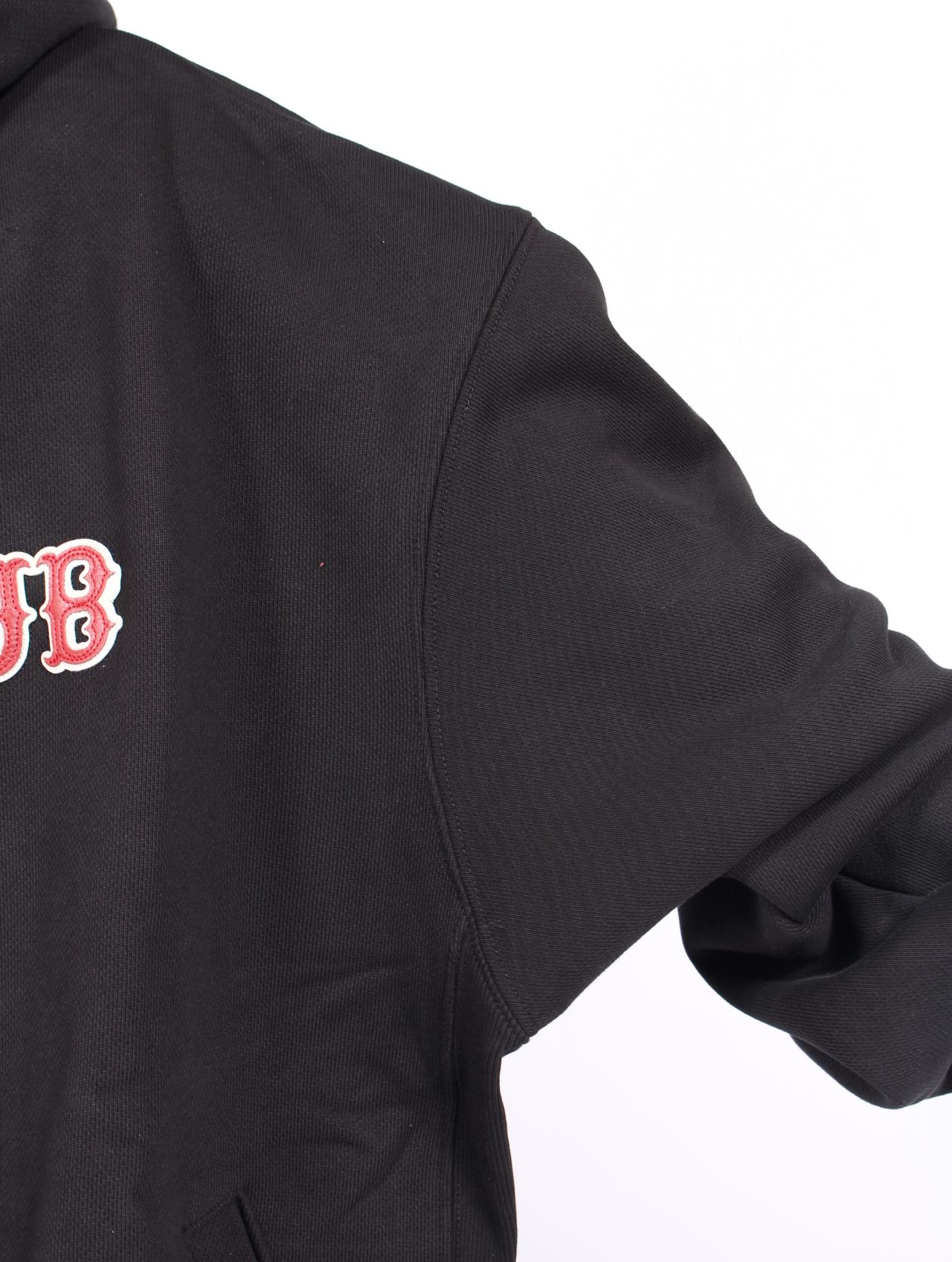 【25AW】レザー フレーム パーカー / LEATHR FLAME HOODIE / ブラック