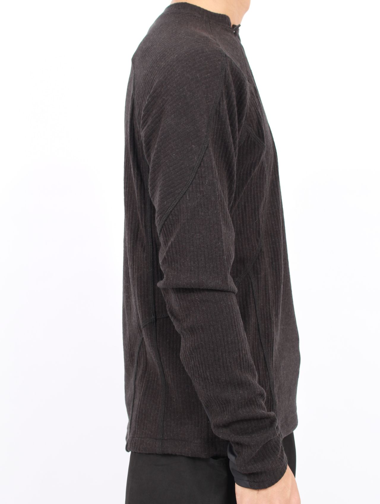 【25AW】リブド ロング スリーブ カットソー / RIBBED LONG SLEEVES / ブラック
