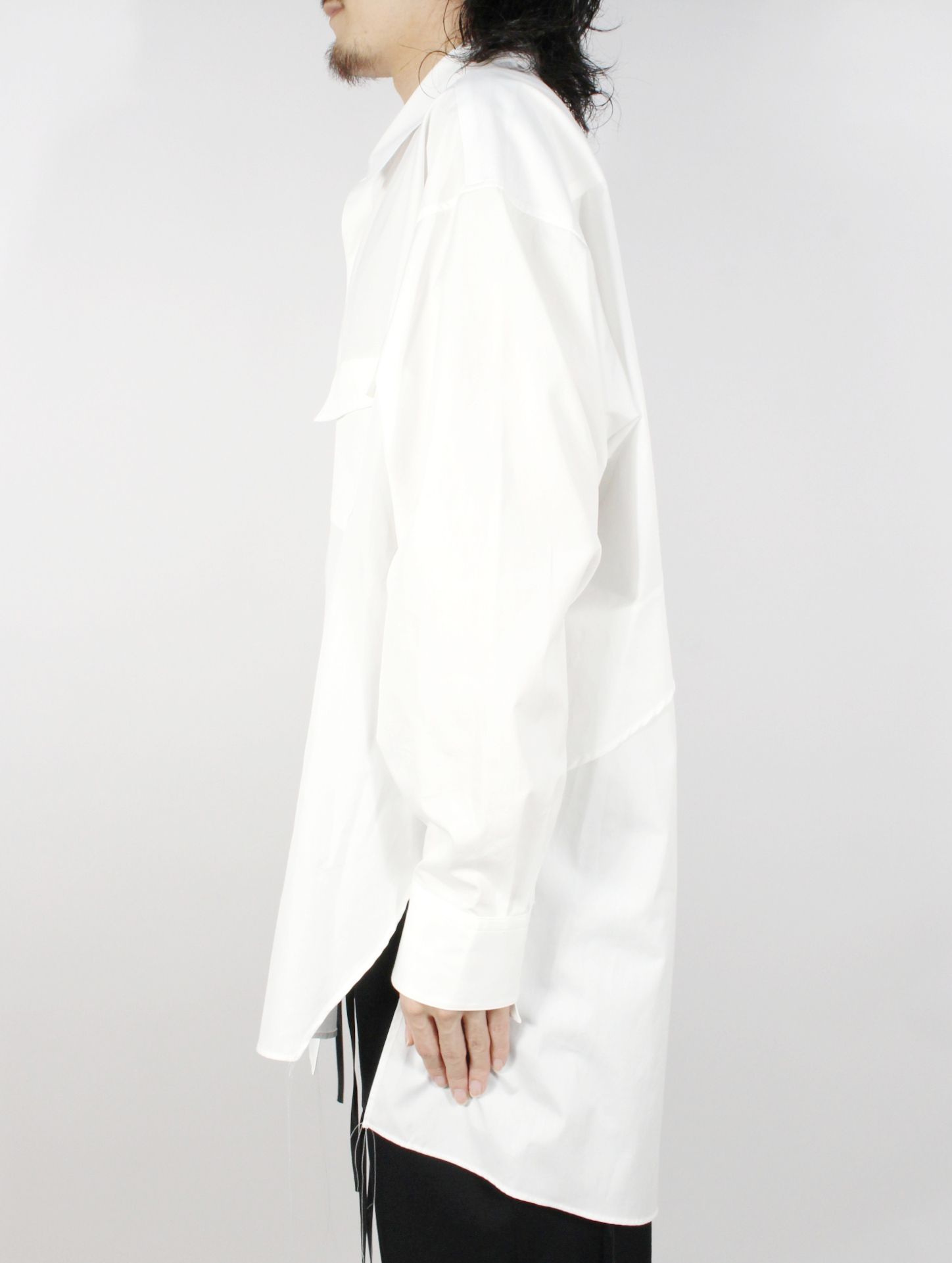 sulvam - 【23AW】オーバーラップ オーバーサイズ シャツ / BODY  