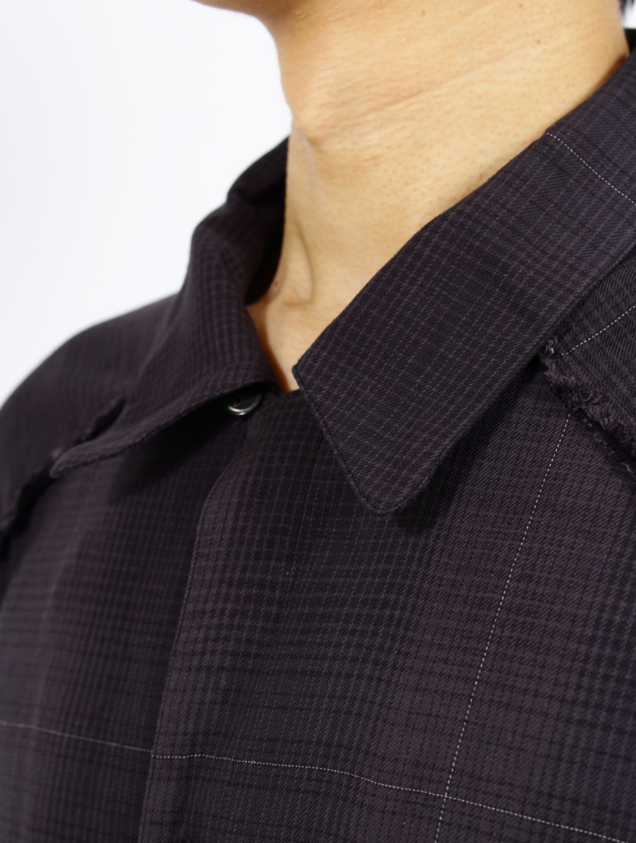 【25SS】オンブレ チェック パジャマ シャツ / OMBRE CHECK PAJAMA SHIRT.13 / ブラック