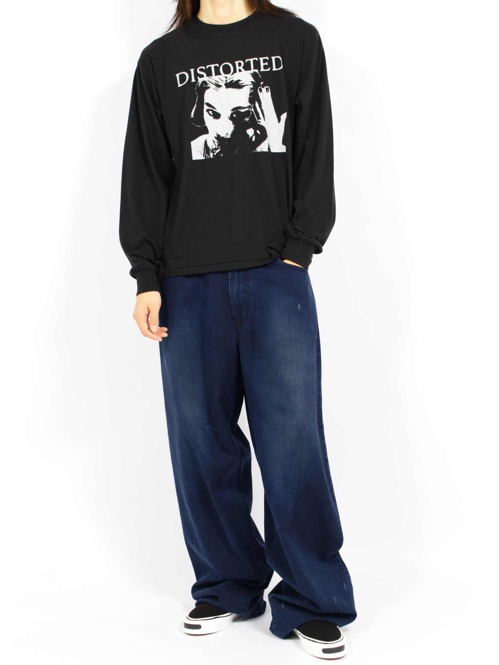 【26AW】ディストーテッド・ガール・ロングスリーブ・ティーシャツ/ "DISTORTED Girl" L/S T-shirt / ブラック