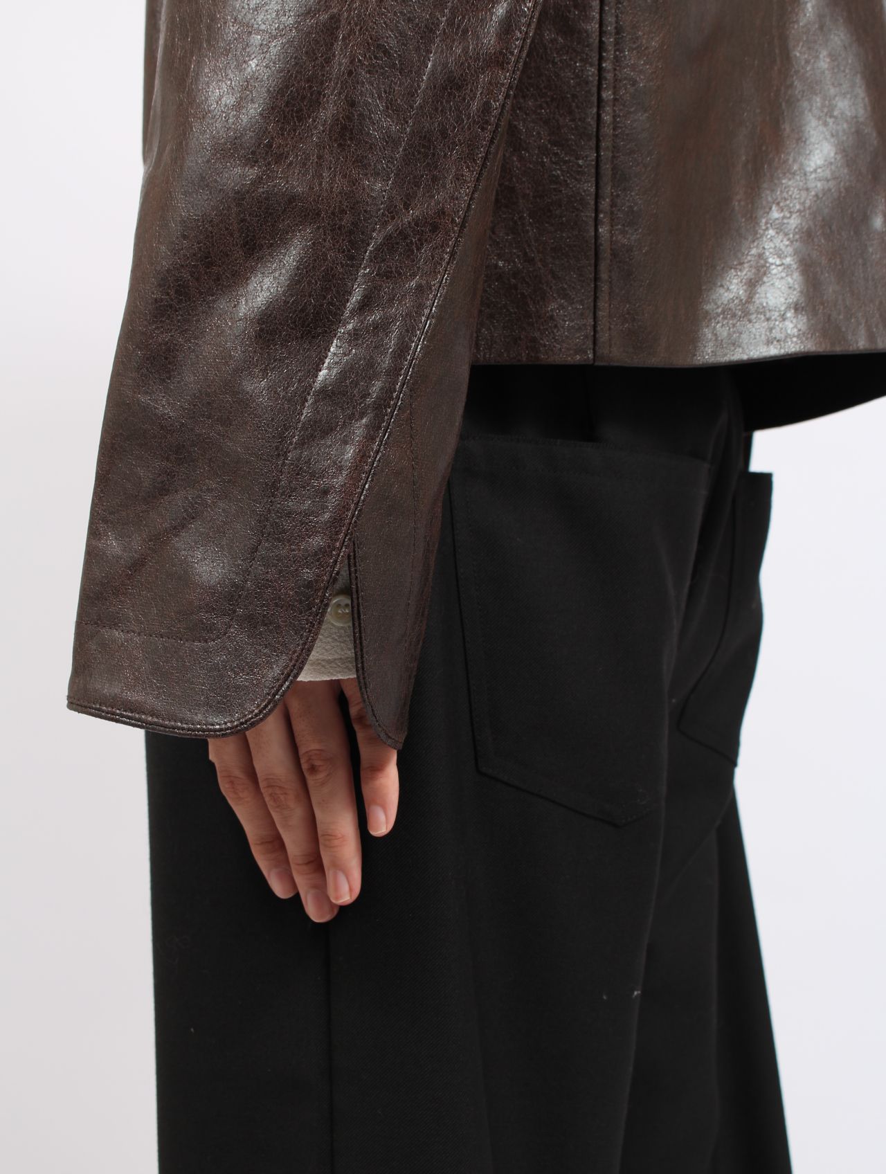 【25AW】 ヴィーガン レザー キーン ジャケット / KEANE JACKET / ダークテック（ブラウン）