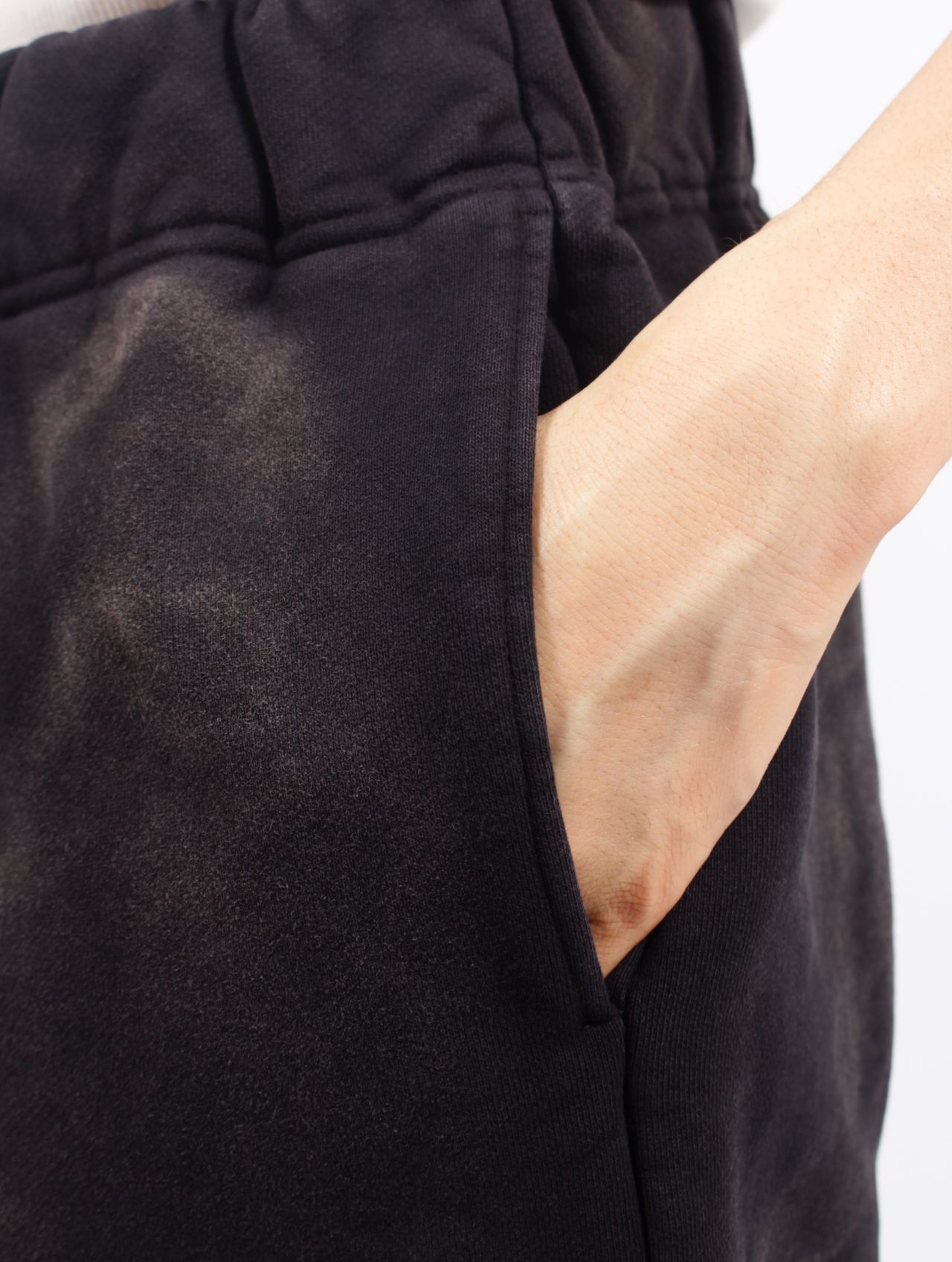 【25SS】ディストレスト スウェットパンツ / DISTRESSED SWEAT PANTS / ブラック