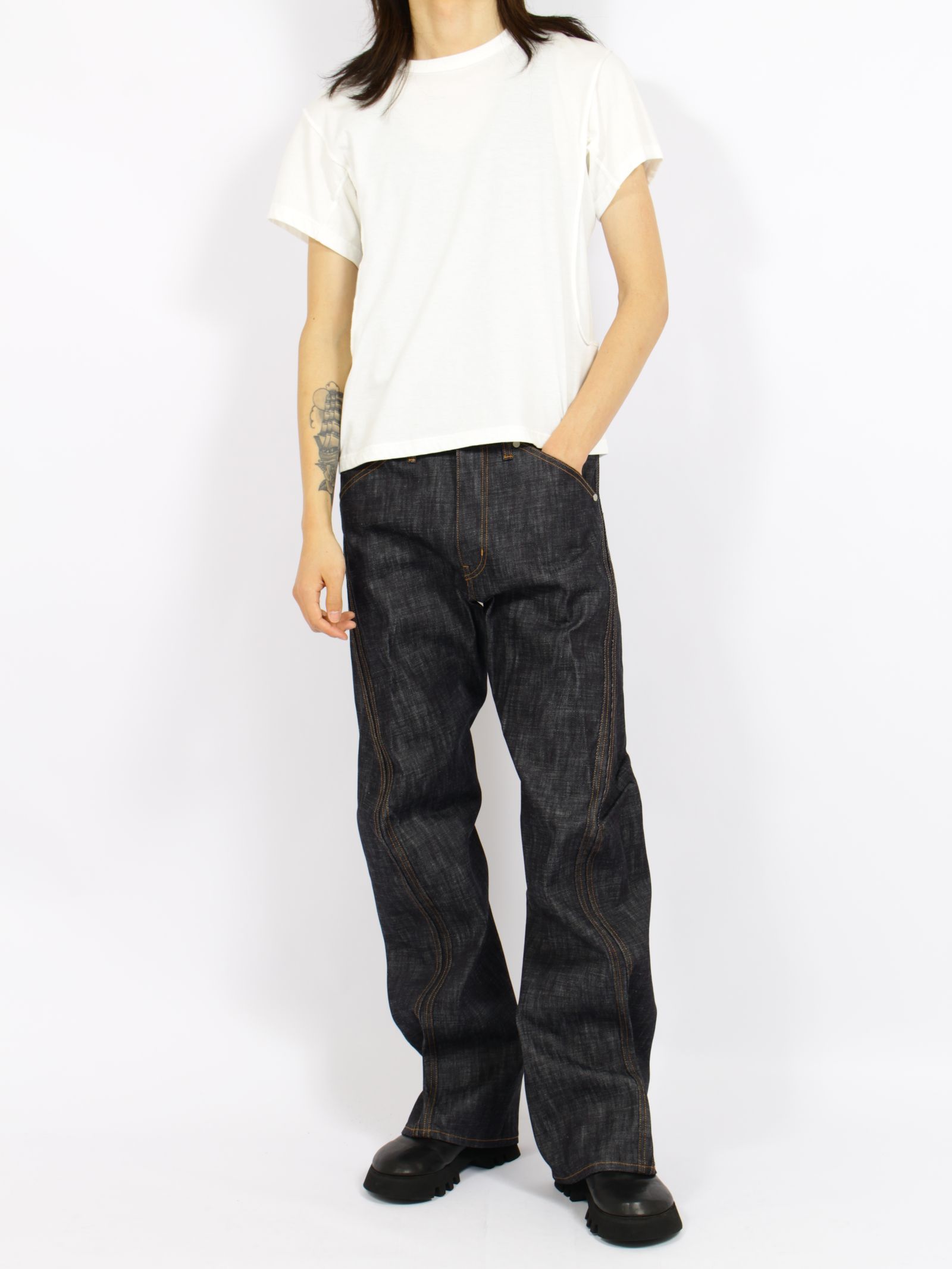 【26AW】新モデル 3D ツイステッド ジーンズ  / 3D TWISTED JEANS  / RAW INDIGO (ロー インディゴ)