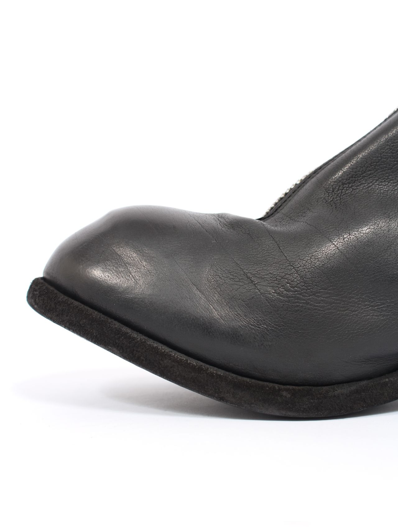 子牛革 フロント ジップ ブーツ / BABY BUFFALO FRONT ZIP BOOTS / ブラック