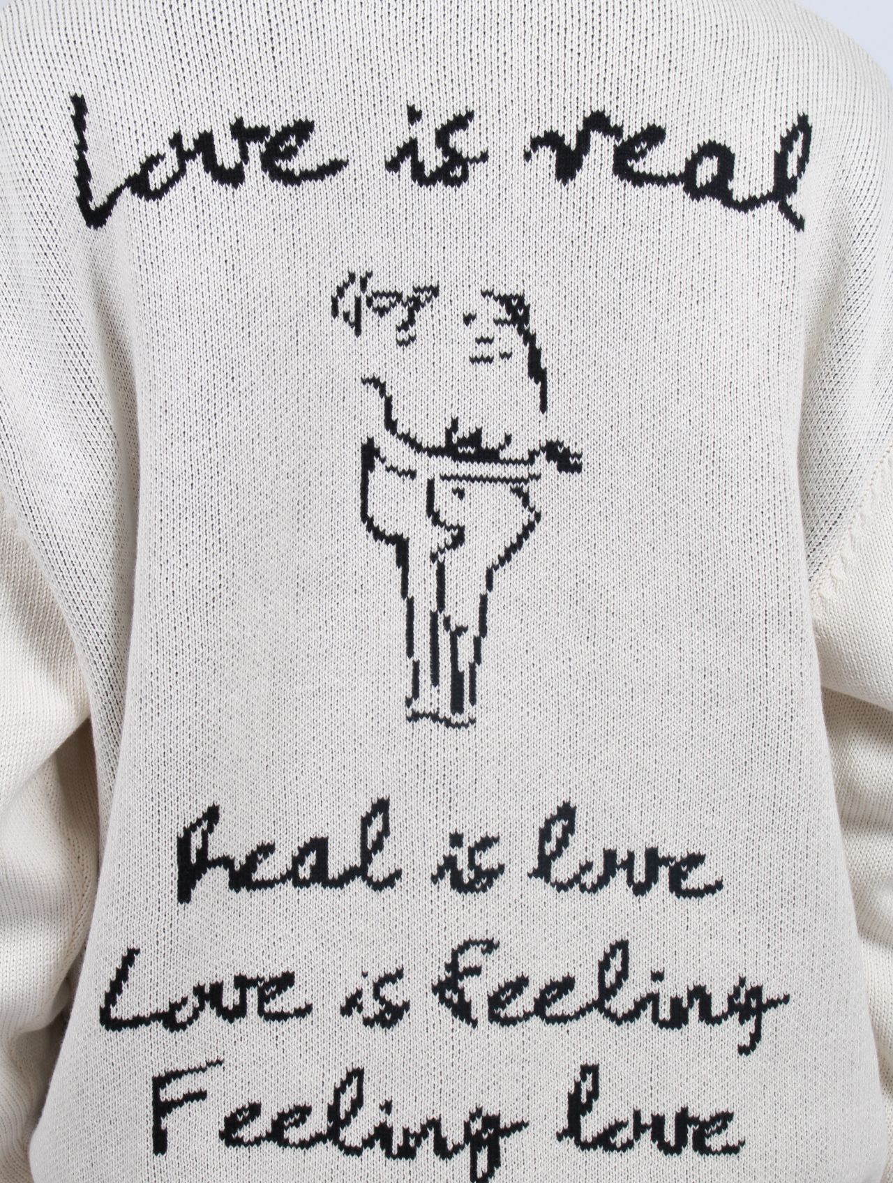 【25SS】ラブ イズ リアル コットン ニット セーター  / LOVE IS REAL KNIT / ホワイト