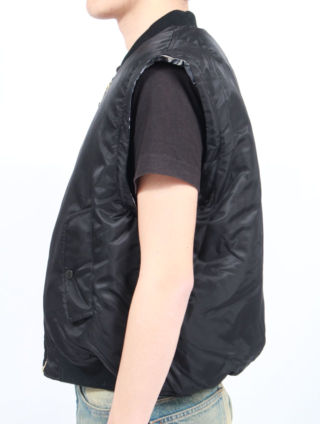 【25SS】Hiroki Tsukuda ブラフィック 転写 FOSTEXコラボ 4WAY リバーシブル ボンバー ジャケット / × FOSTEX 4WAY BOMBER JACKET / ブラック