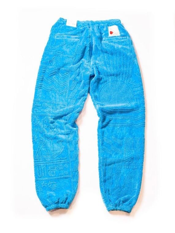 ジャガード パイル リラックス パンツ / JACQUARD PILE PANTS VER.IMABARI / ブルー