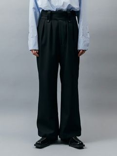 【24AW】ヘビー ウール ギャバジン グルカ カーゴパンツ / HEAVY WOOL GABARDINE GURKHA CARGO PANTS .12 / ブラック