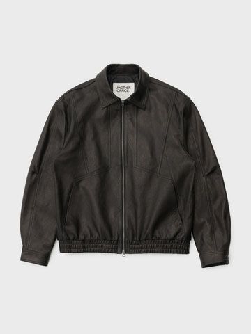 【25AW】ラムスキン レザー ユーティリティ ブルゾン / LAMBSKIN UTILITY BLOUSON / ブラック