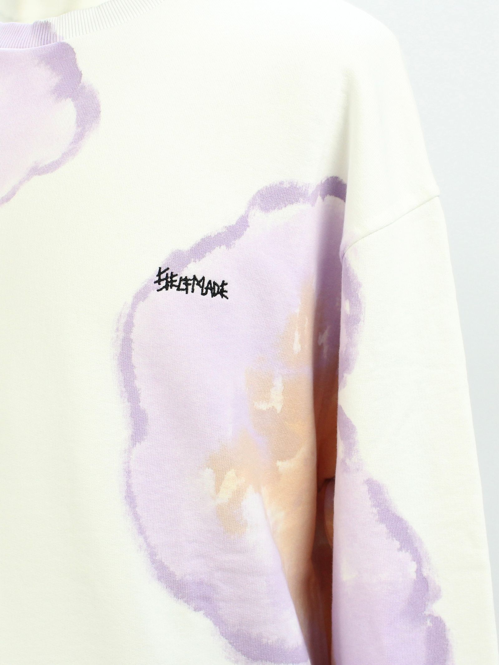 ランダムペイント スウェット / WATERCOLOR PAINT SWEAT  SHIRT / ホワイト × マルチ