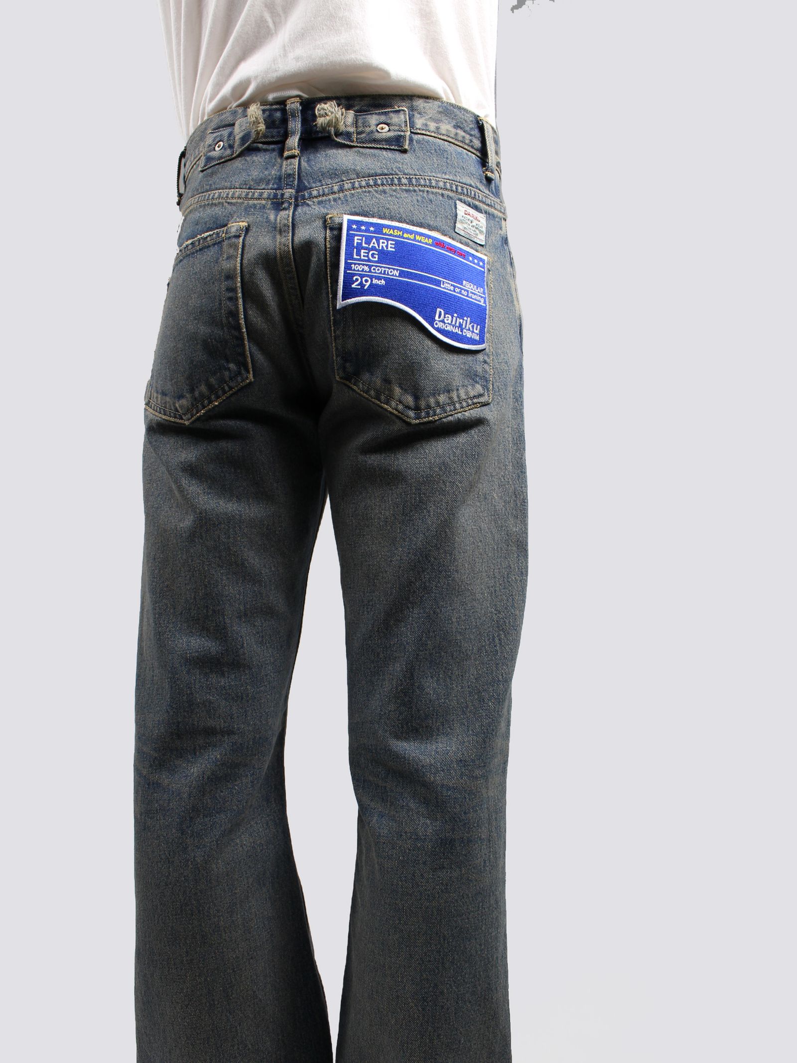 新品安いDAIRIKU Flare Denim pants 22ss 27 ブラック パンツ