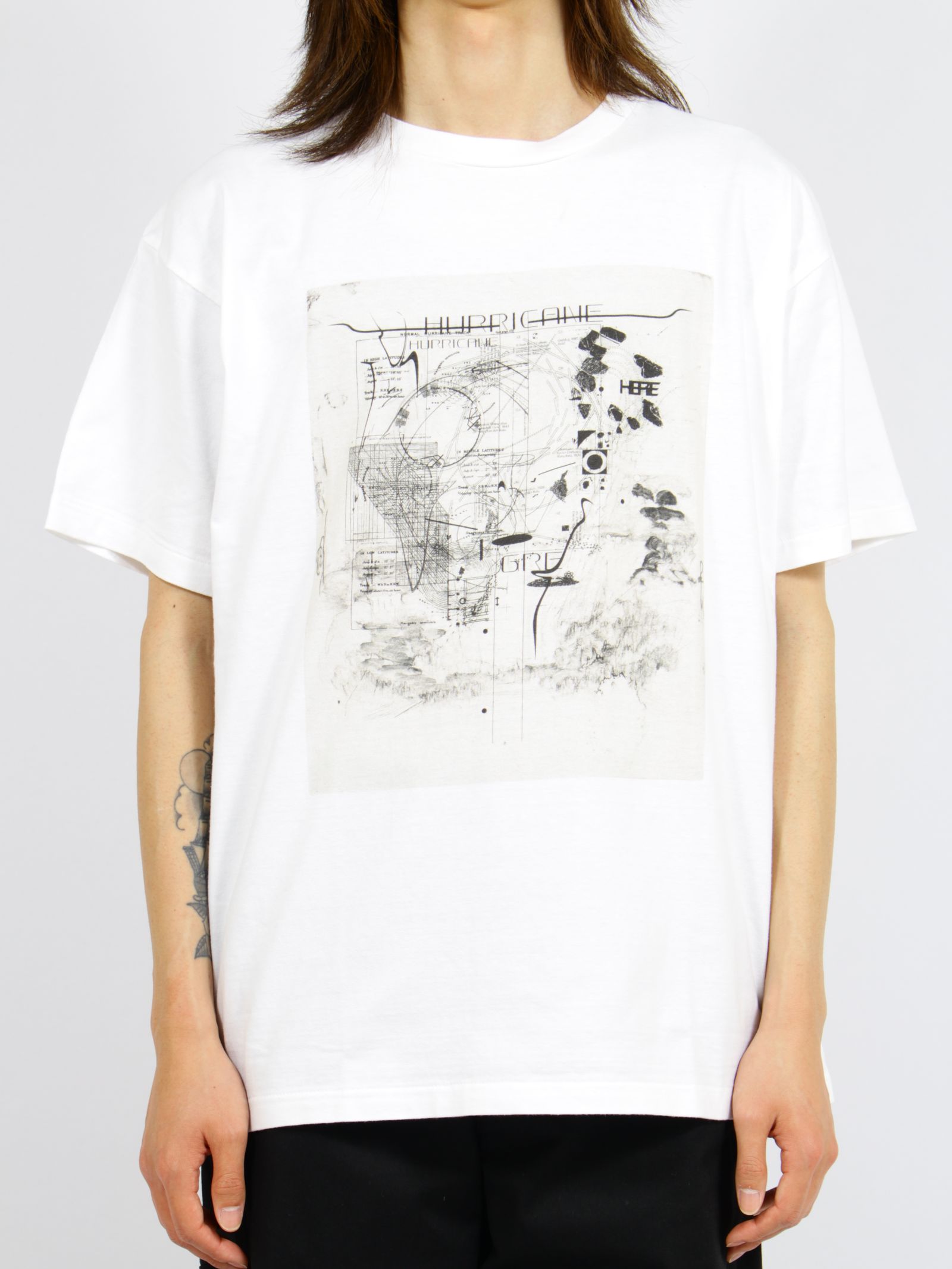 【26SS】ハリケーン グラフィック Tシャツ / HURRICANE GRAPHIC TEE / ホワイト