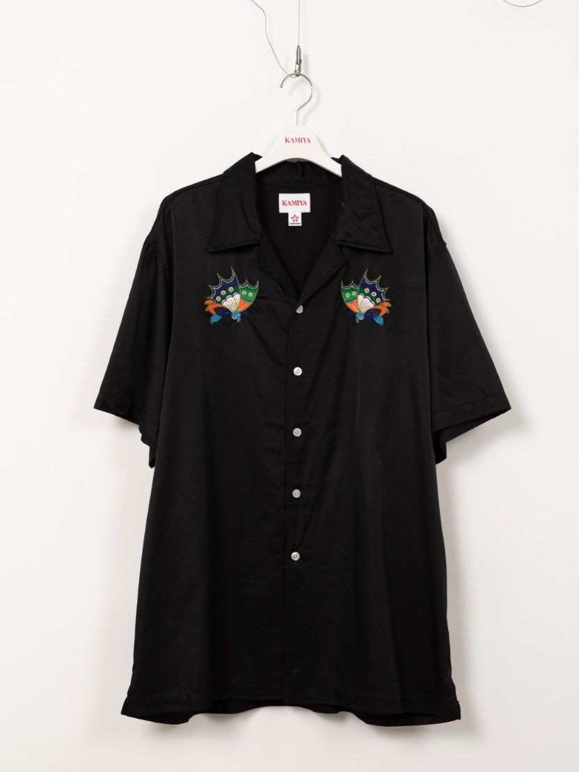 【25SS】"アゲハ" 刺繍 シャツ / “AGEHA” EMBROIDERY SHIRT / ブラック