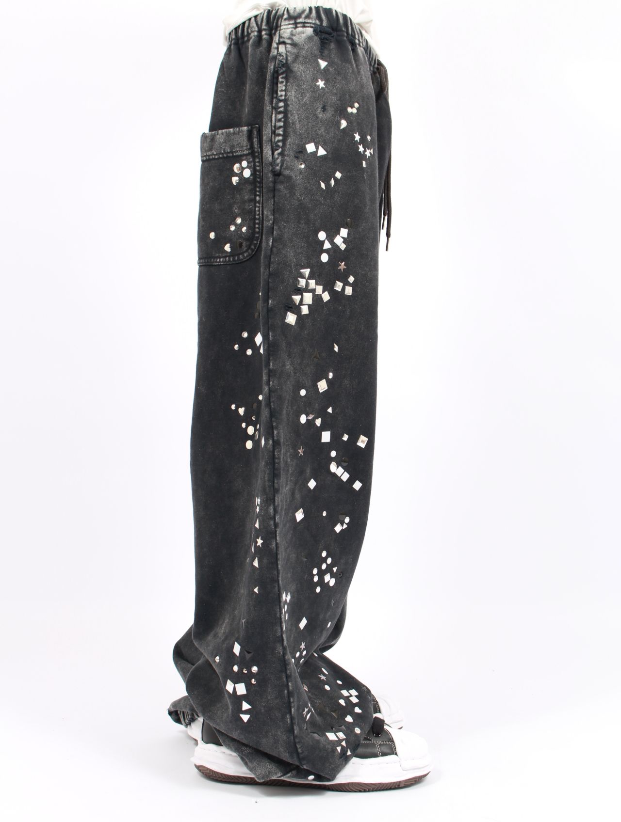 【25AW】エンブリッシュ ブリーチ パンツ / EMBELLISH BLEACH PT / ブラック