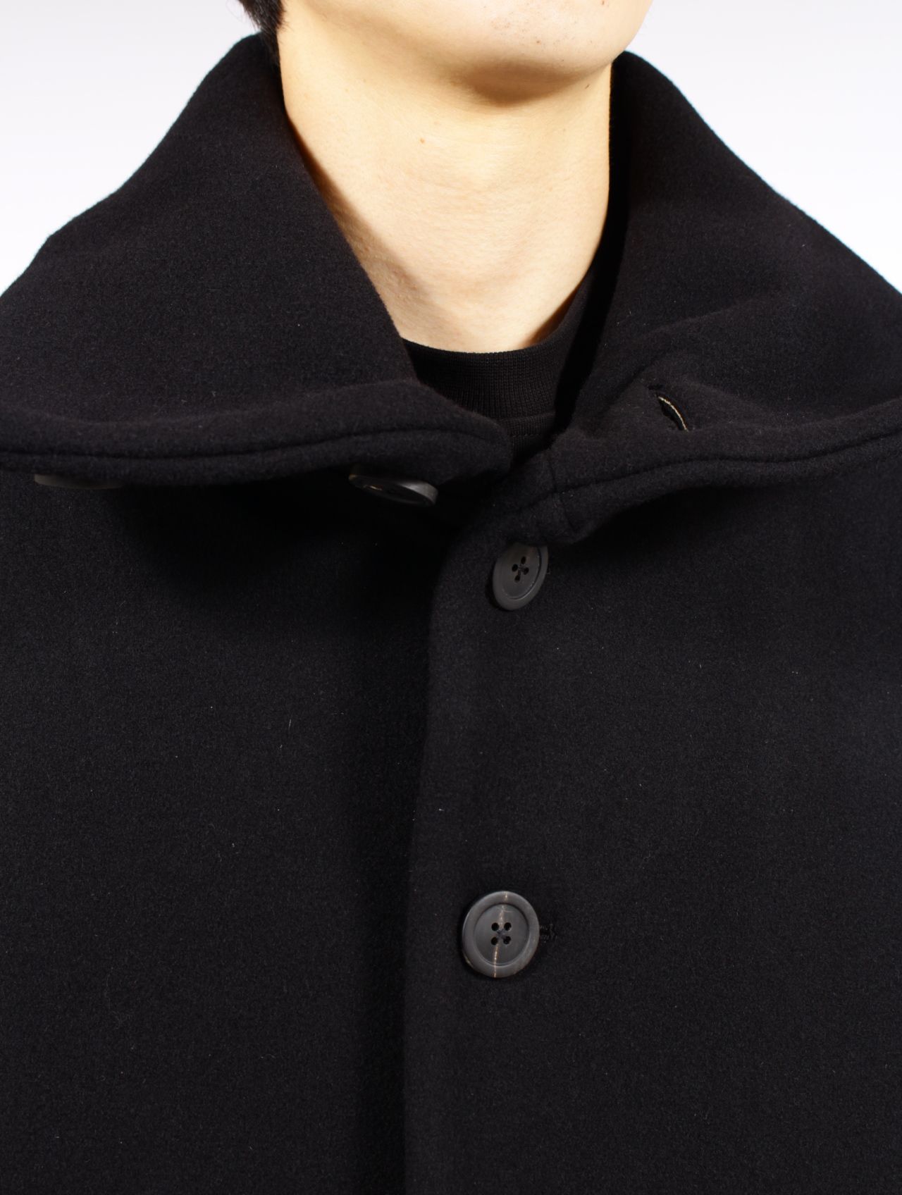 【25AW】ドラキュラカラー コート / DRACUCOLLAR COAT / ブラック