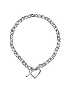 【25AW】ハート ネックレス / HEART NECKLACE (MEDIUM LINK) / シルバー