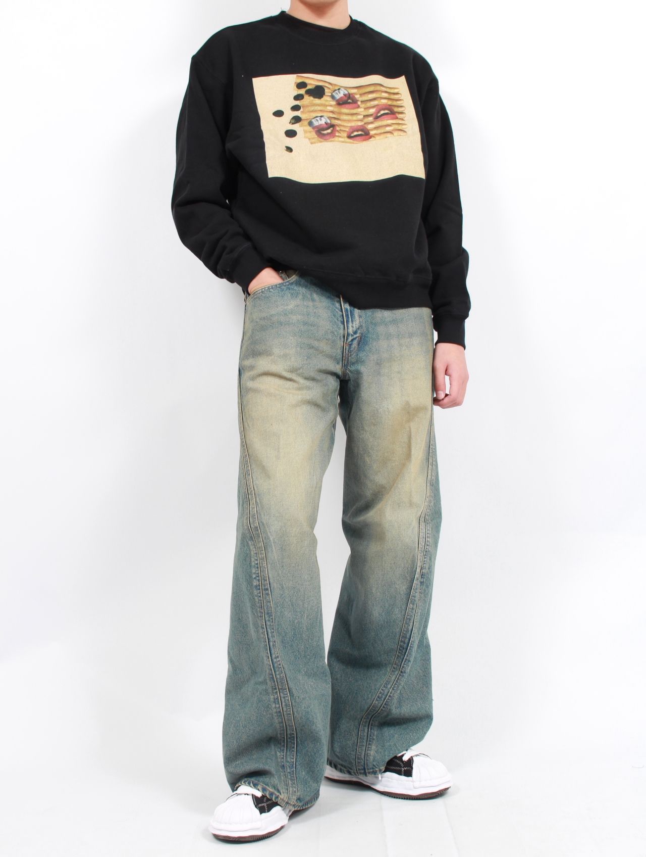 【25SS】フォト スウェット 長袖 トップス / PHOTO SWEAT TOPS / ブラック