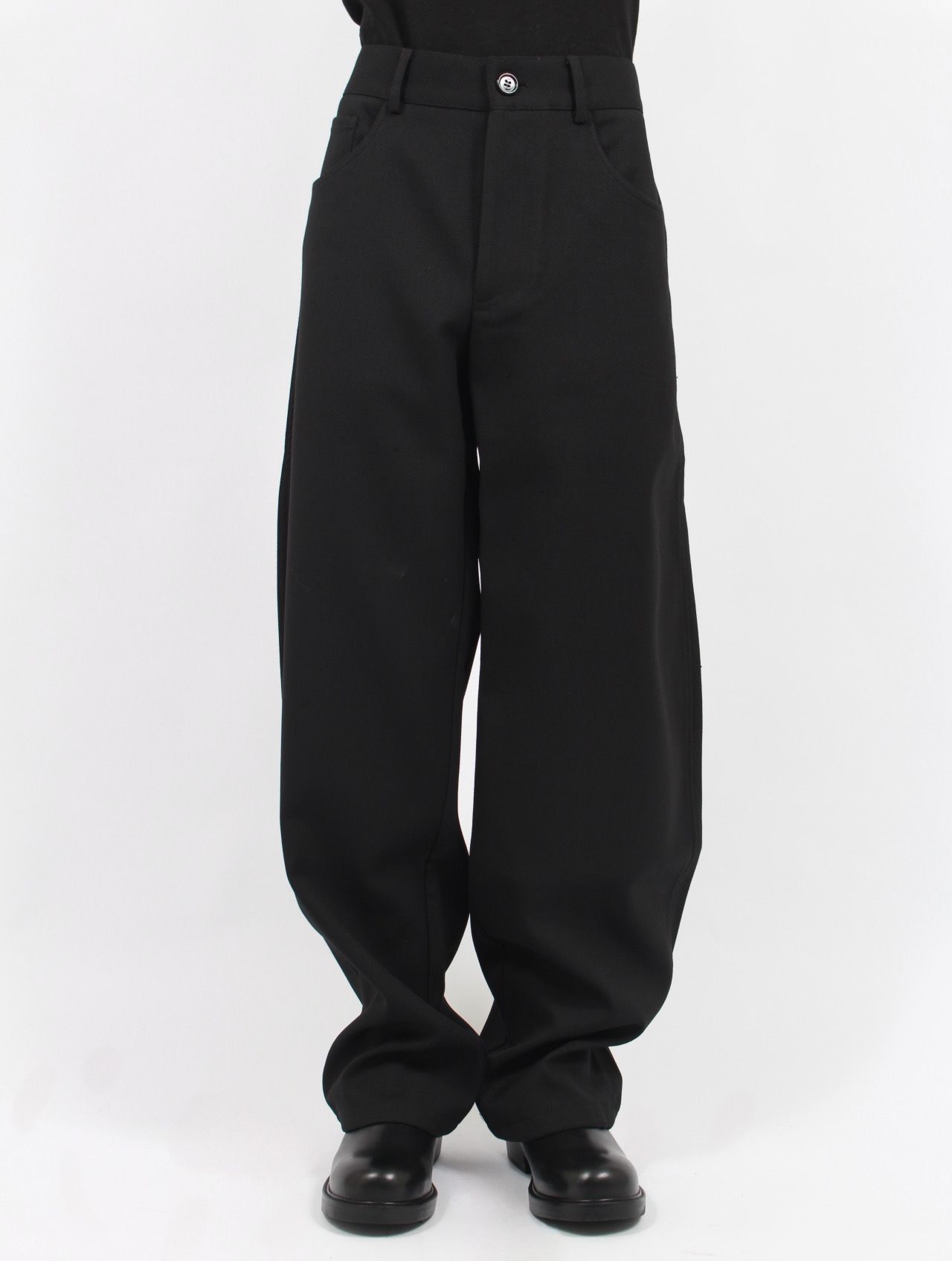 【25AW】 オクタイ トラウザー ワイド スラックス パンツ / OKTAI TROUSER / スターディブラック