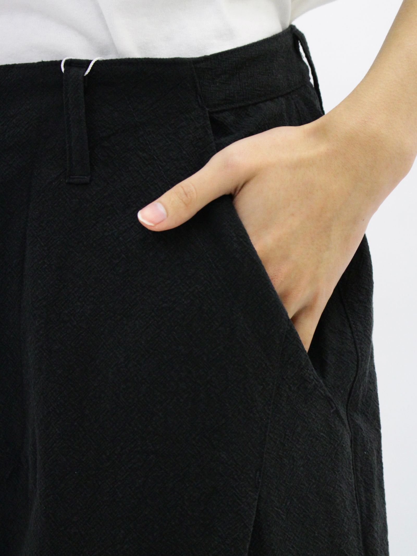 【26SS】ウェーブ テープド パンツ / WEAVE TAPED PANTS / ブラック