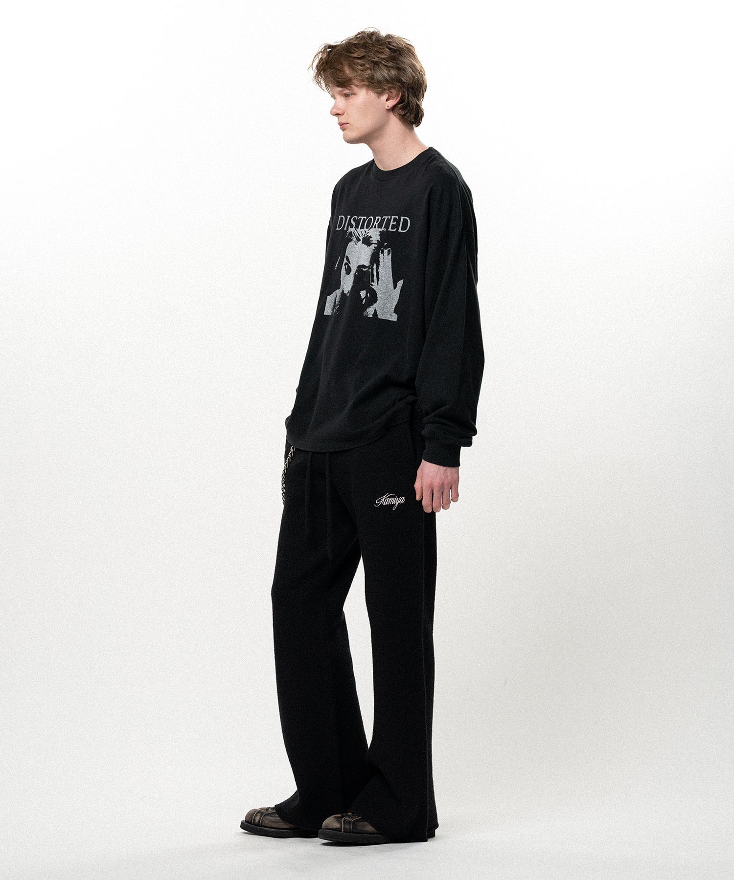 【26AW】ディストーテッド・ガール・ロングスリーブ・ティーシャツ/ "DISTORTED Girl" L/S T-shirt / ブラック