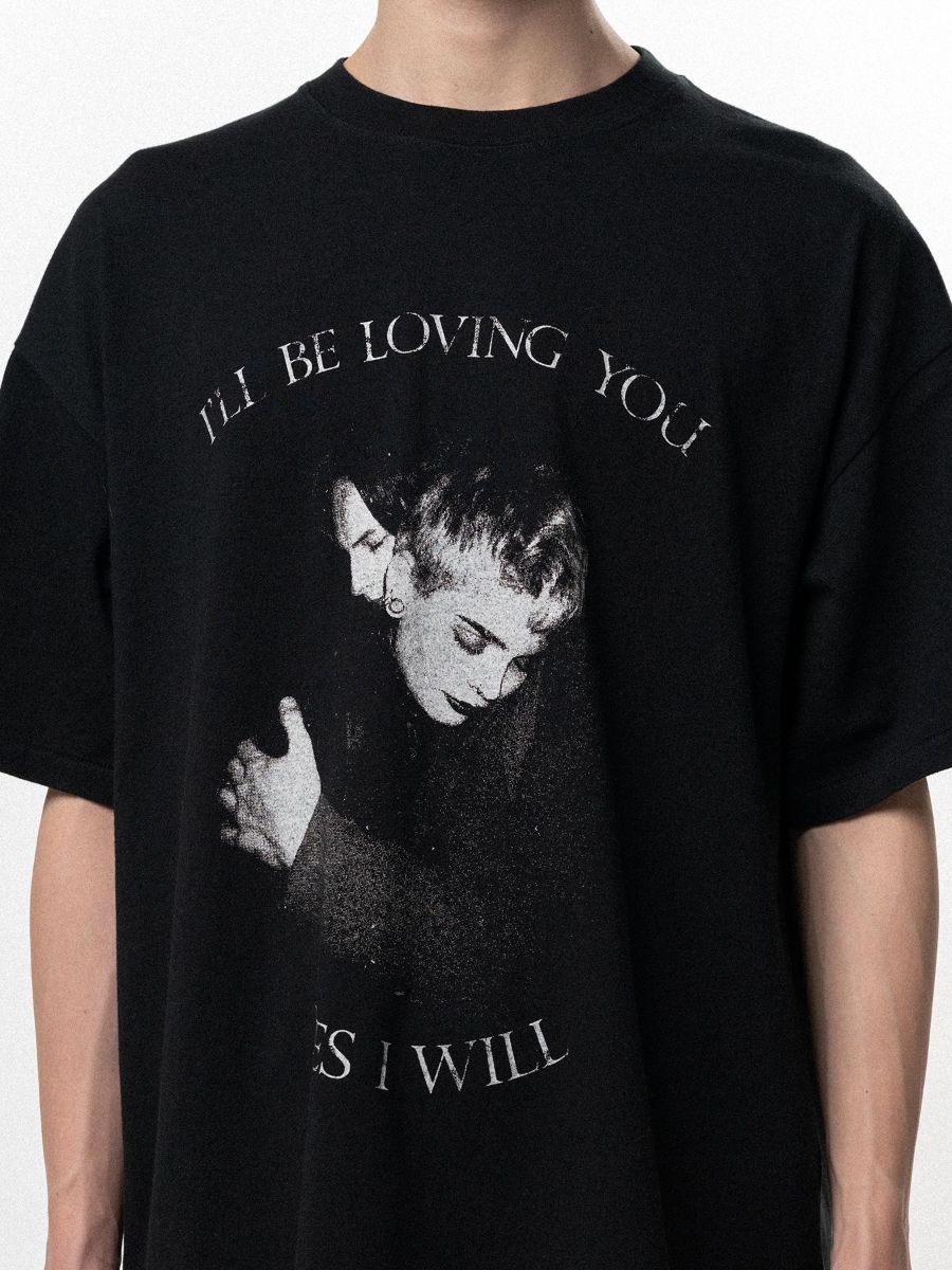 【26SS】”ラヴィング” Tシャツ 半袖 カットソー / ”LOVING" TEE T/C / ブラック