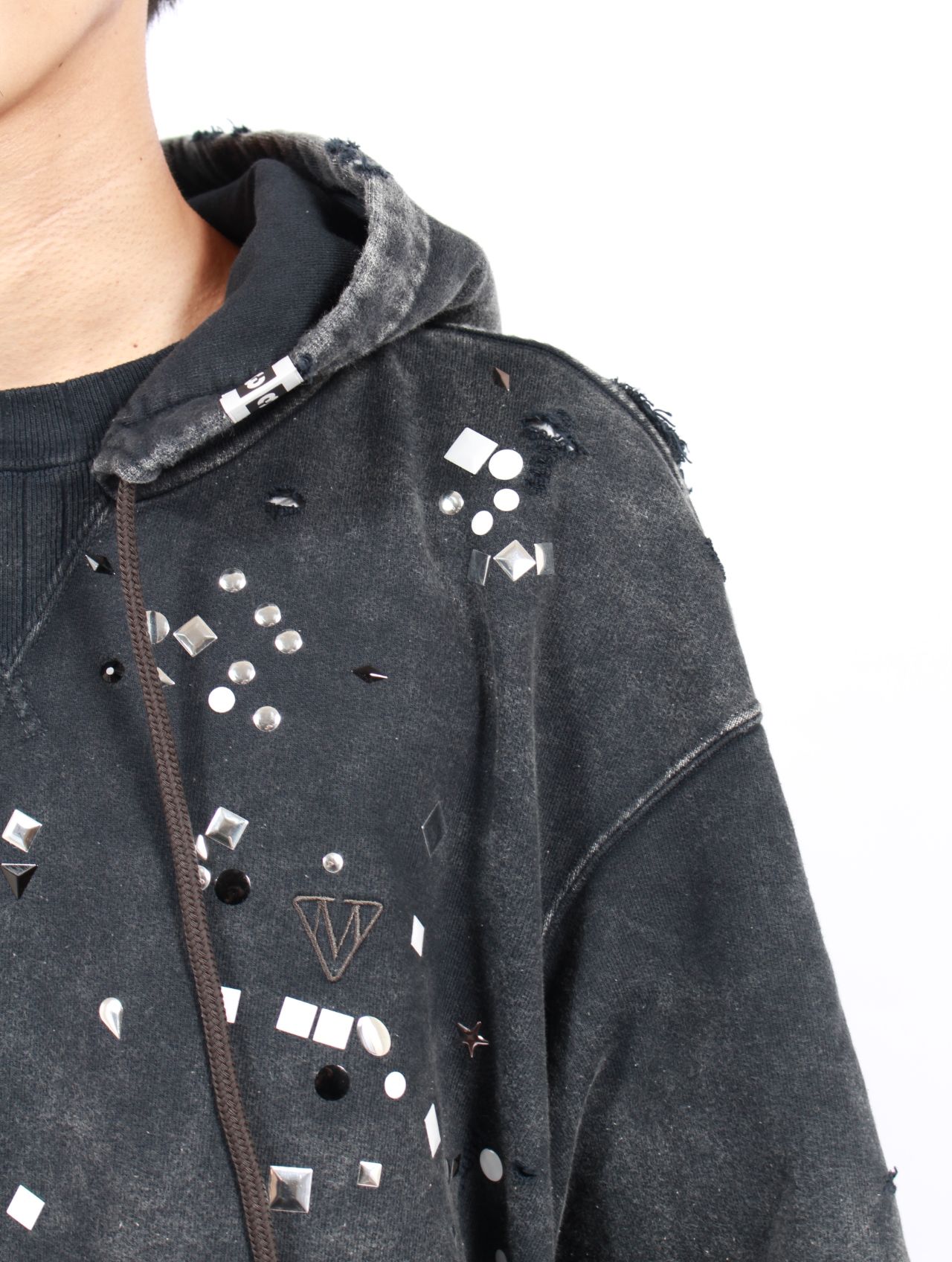 【25AW】エンブリッシュ ブリーチ フーディー / EMBELLISH BLEACH HD / ブラック