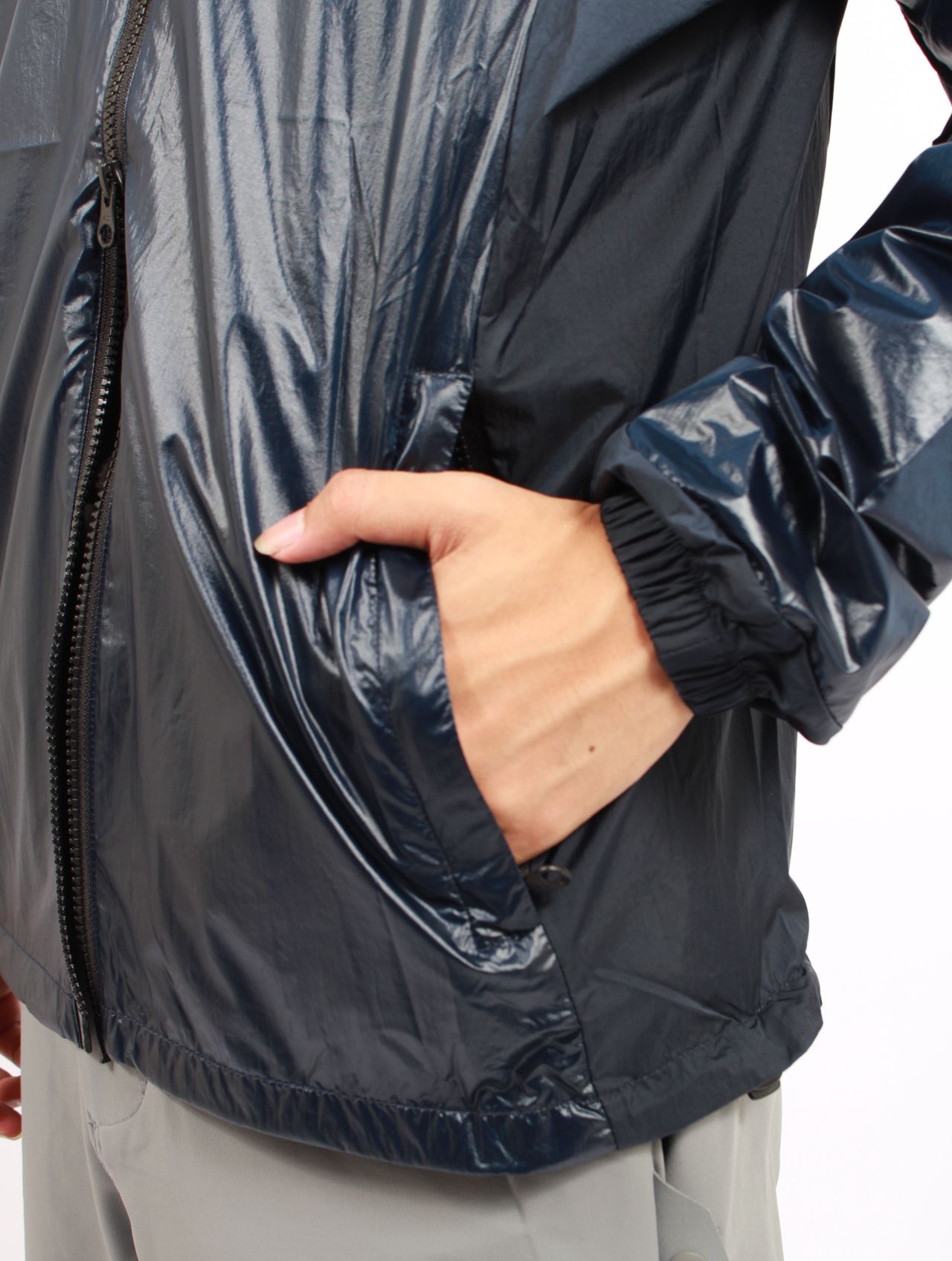 【25AW】シャイニーナイロン ラスター ジャケット / LUSTER JACKET / ネイビー