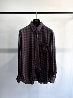 【26AW】 ネクタイ シャツ / NECKTIE SHIRT / ブラウン