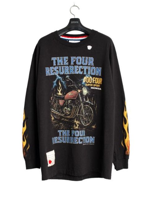 【26AW】ホンダ VS セブ CB400FOUR ロングスリーブ Tシャツ / HONDA VS SEV CB400FOUR L/SL TEE / ブラック