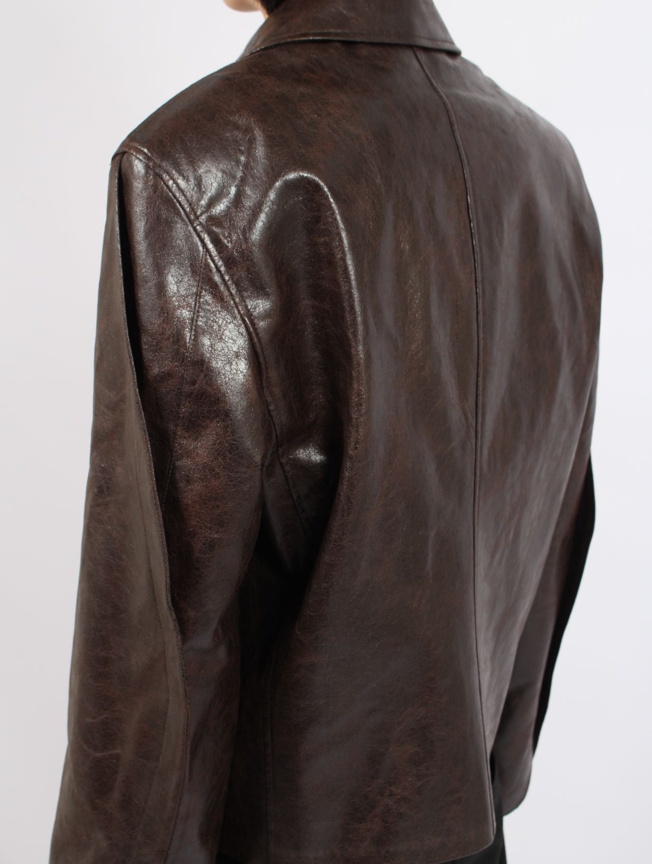 【25AW】 ヴィーガン レザー キーン ジャケット / KEANE JACKET / ダークテック（ブラウン）