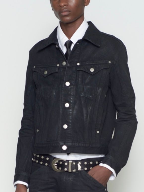 【26AW】デニム トラッカー ジャケットコーティング デニムジャケット / DENIM TRUCKER JACKET / LUSTER COATED BLACK(ブラック)