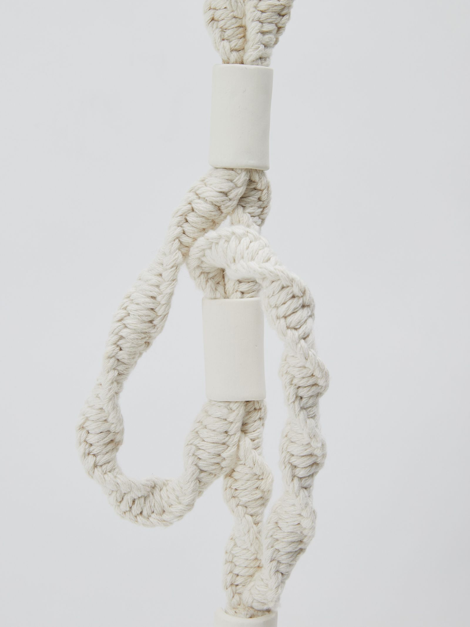 ”COA.”別注 壁掛け フラワーベース / KAKI-MESU:MACRAME FLOWER VASE / ホワイト