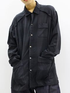 【25SS】オンブレ チェック パジャマ シャツ / OMBRE CHECK PAJAMA SHIRT.13 / ブラック