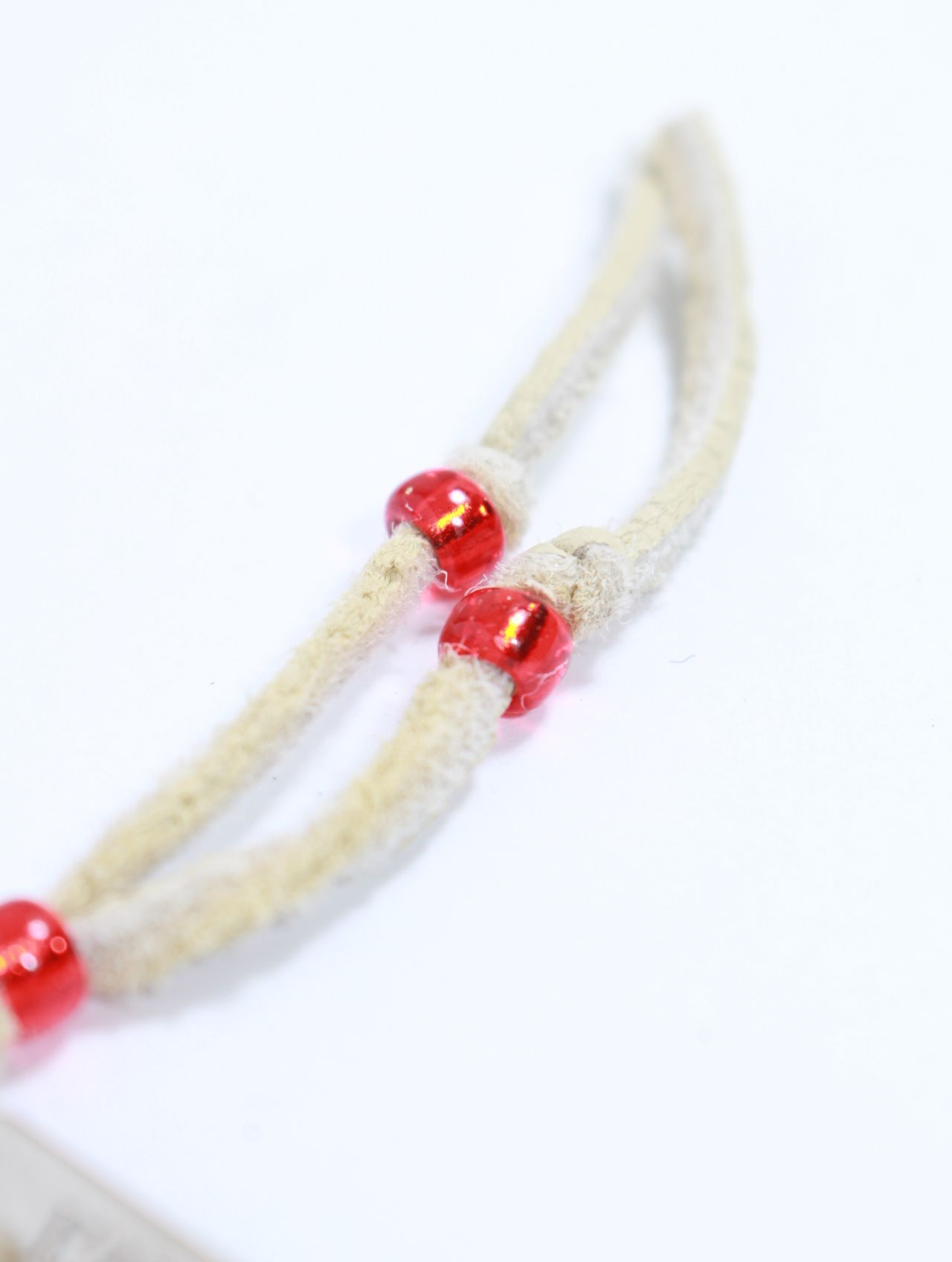 【25AW】グラス ビーズ ブレスレット / GLASS BEADED BRACELET / レッド
