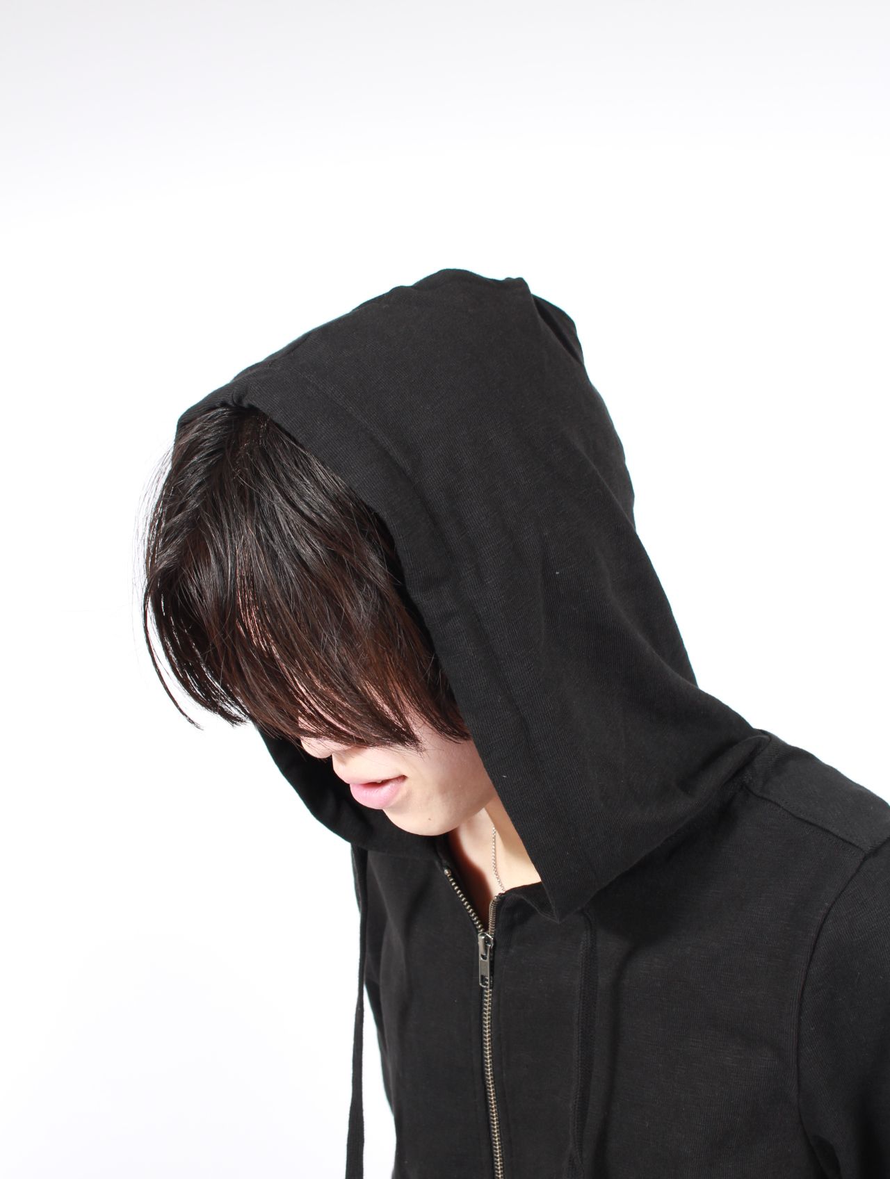 ライトウェイト クロップド ジップアップ フーディー パーカー / LIGHTWEIGHT CROPPED  ZIP UP / BLACK (ブラック)