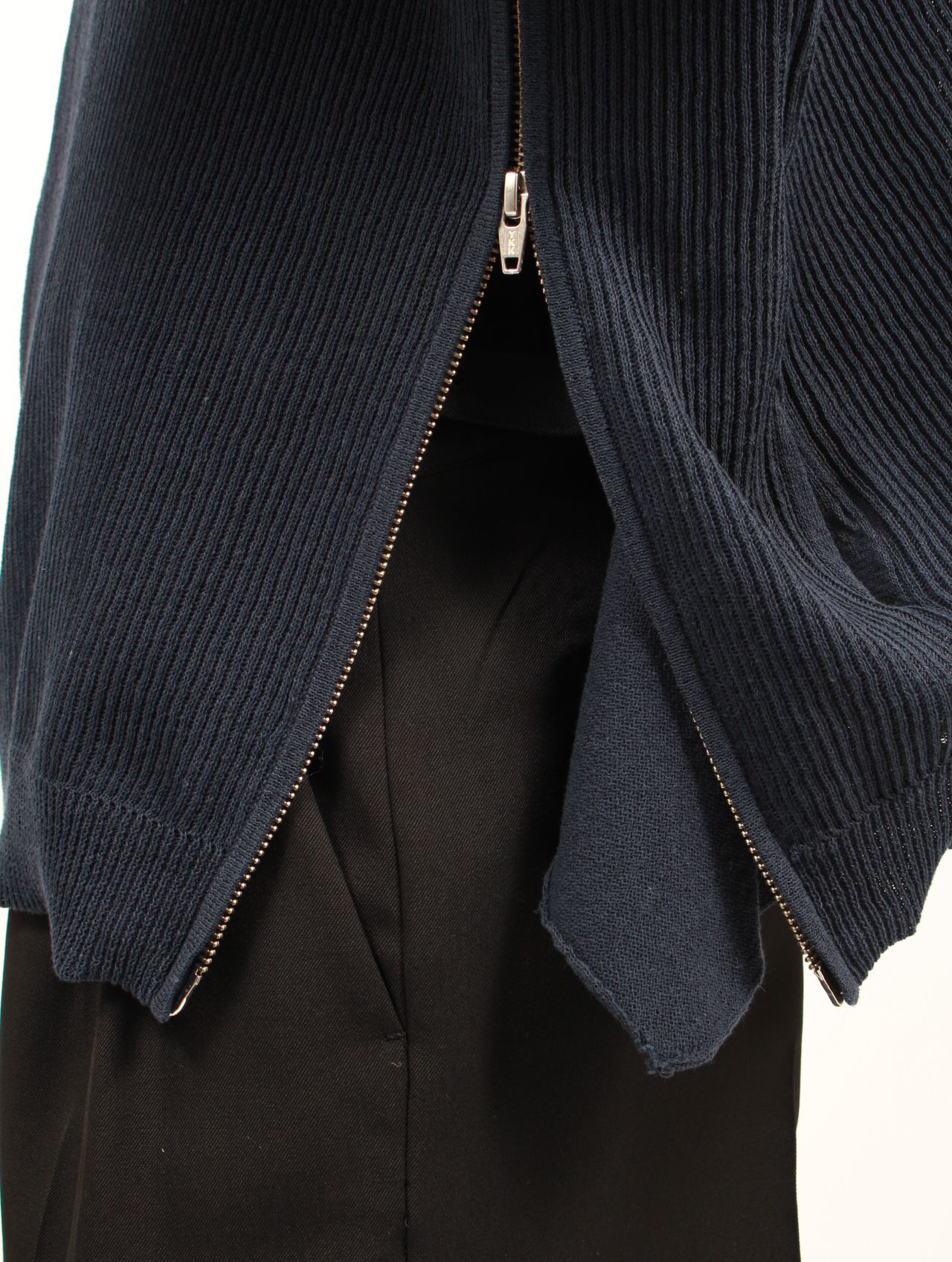 【25SS】3 ジップ リネン ドライバーズ ニット / 3-ZIP LINEN DRIVERS KNIT / ネイビー