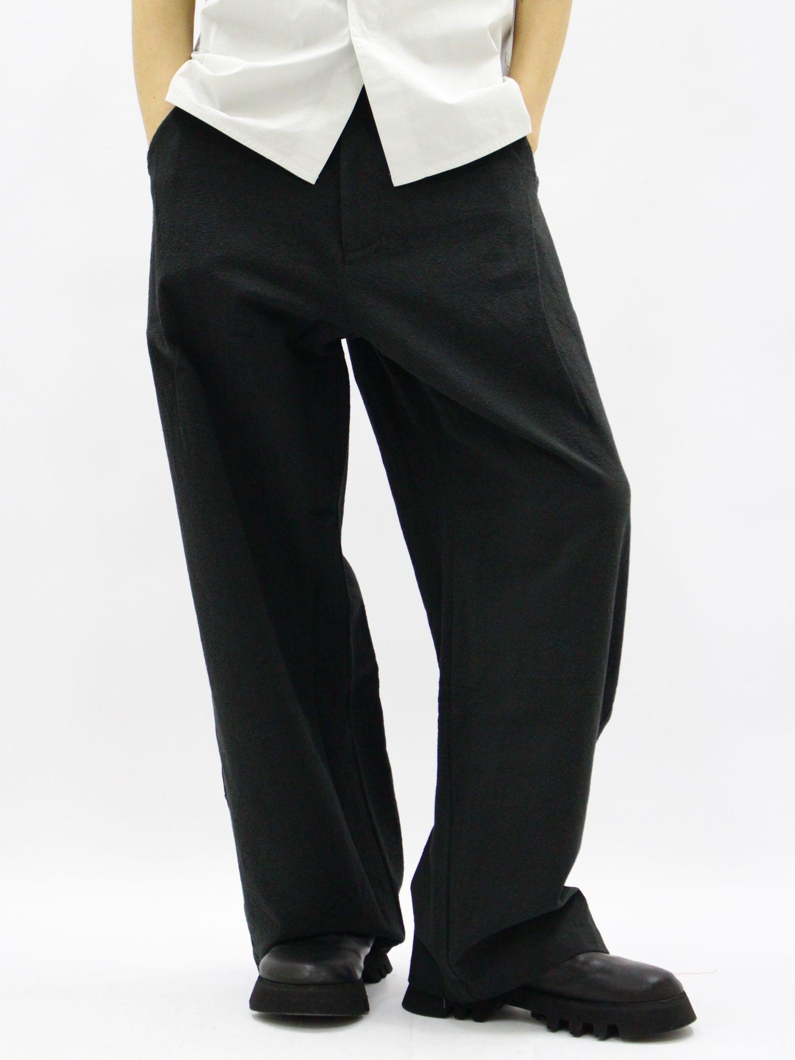 【26SS】ウェルド パッチド パンツ / WELD PATCHED PANTS / ブラック