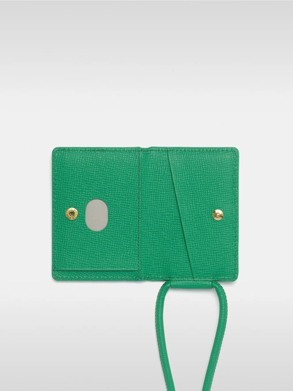 レザーストラップ付アイフォンアクセサリー ウォレット / STRAPPED ACCESSORY WALLET / ジョリーグリーン