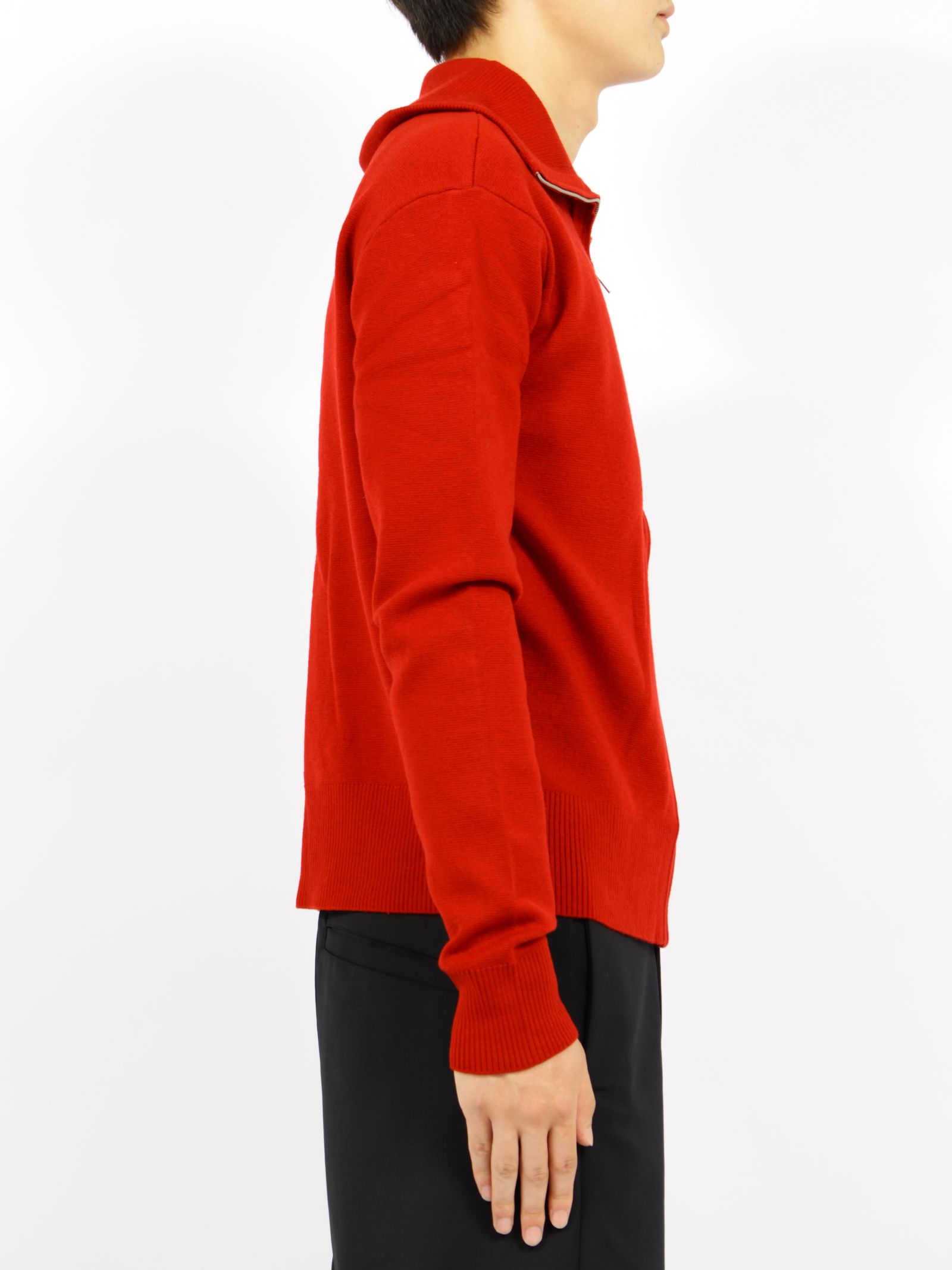 ニット ジップアップ ジャケット / KNIT ZIP UP JACKET / チェリー