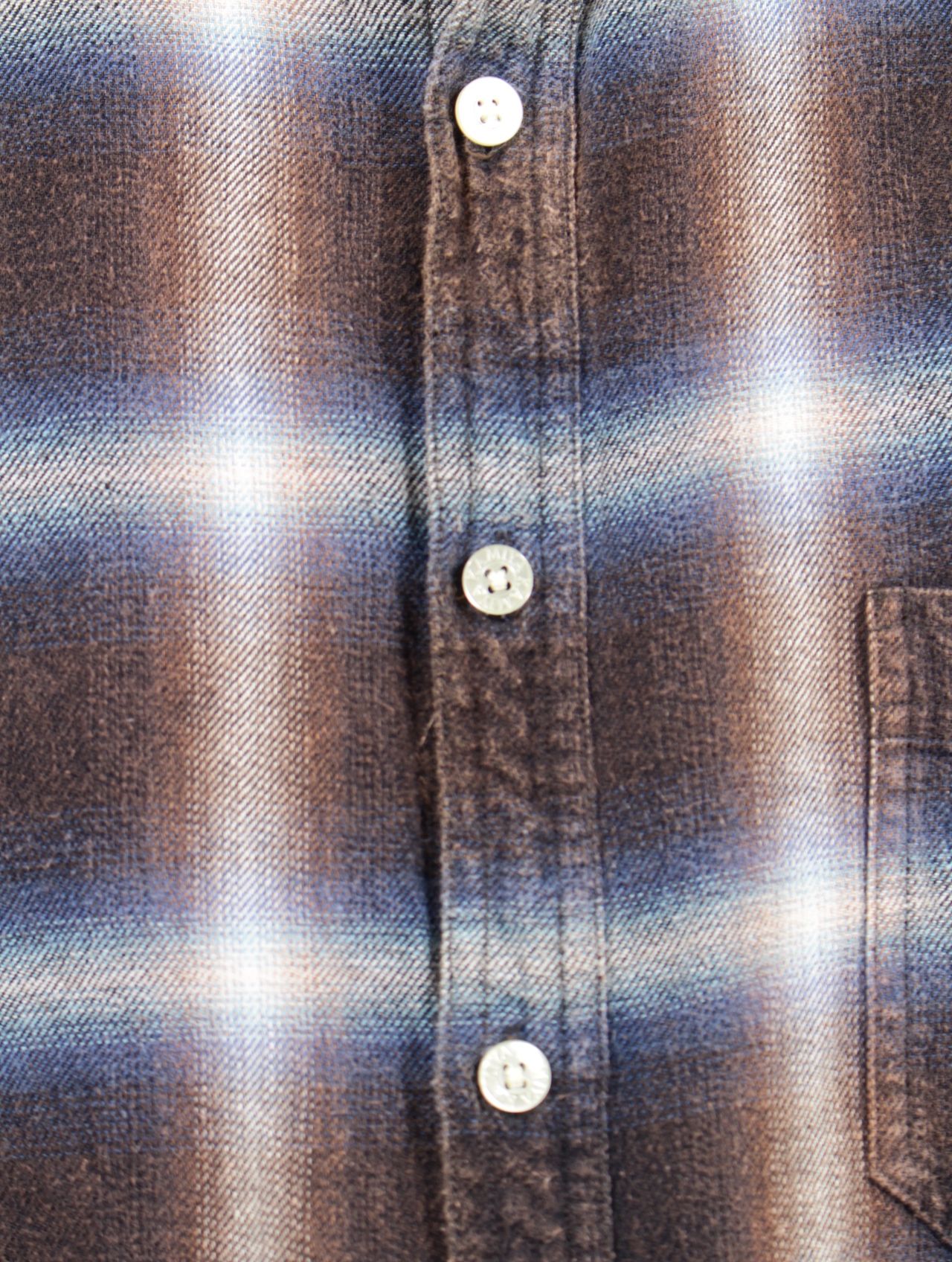 【25SS】ブリーチド チェック シャツ / BLEACHED CHECK SHIRTS / ブルー